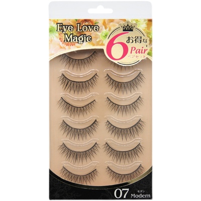 交叉卷翘棉线梗可撑双眼皮假睫毛