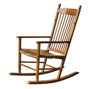 印尼进口摇椅实木休闲家用阳台马洛夫躺椅藤编懒人复古沙发摇椅子