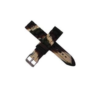 针扣硅胶表带手表配件12mm14mm16mm18mm20mm22mm24mm迷彩橡胶表带