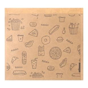 FaSoLa手抓饼肉夹馍纸袋子食品防油早餐煎饼打包袋一次性包装饼袋