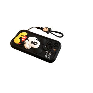 情侣挂绳适用苹果17手机壳16磨砂16Pro硅胶17pro保护15pro卡通13高级感iPhone15防摔新款12全包16promax男女