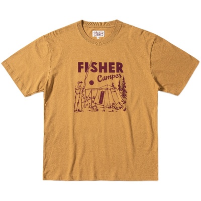 红风短袖美式复古印花宽松T恤