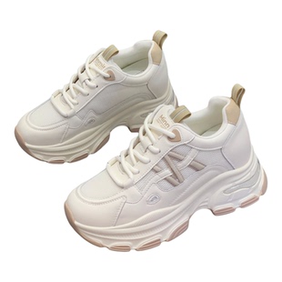 复古内增高真皮老爹鞋女2025年秋冬轻便厚底休闲鞋透气百搭女鞋