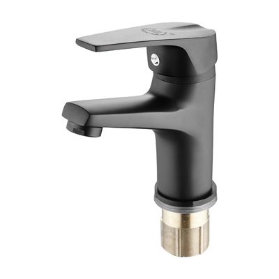 全铜黑色卫生间阳台单冷水龙头