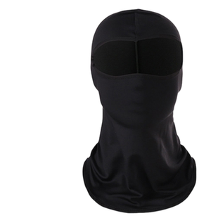 冰丝头套帽子男夏季骑行防晒头罩冬天防风摩托车黑色全脸头盔面罩