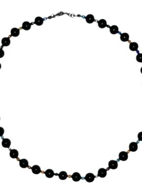 waki黑玛瑙串珠彩虹海岸项链