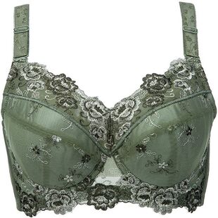 女内衣大码文胸胖mm聚拢调整型收副乳罩薄款夏季大罩杯全罩杯胸罩