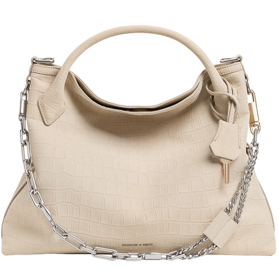 鳄鱼纹大号托特包CHARLES&KEITH