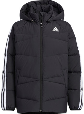 Adidas/阿迪达斯正品2025新款儿童运动保暖连帽长袖羽绒服HM7161