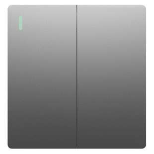 国际电工灰色一开双控双开单开双联墙壁家用电灯开关暗装插座面板