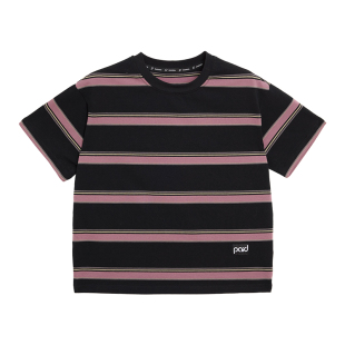 派町男童T恤2026夏季新款儿童潮酷撞色条纹短袖上衣薄款时髦童装