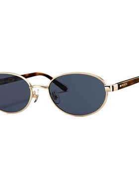 帕森椭圆小框墨镜老钱风