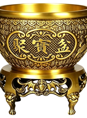 家中客厅明财位旺财气聚宝盆摆件