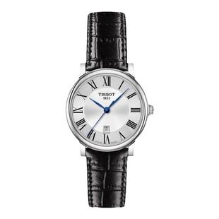 【情人节礼物】Tissot天梭手表女官方正品卡森臻我系列石英蓝指针