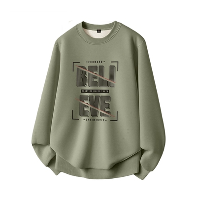 班尼路S&K加绒羊驼绒圆领卫衣男