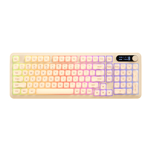 BOW 粉底液三模无线蓝牙键盘有线高颜值女生机械手感办公打字专用