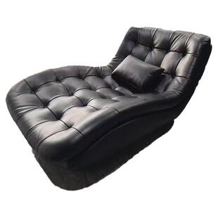 大号真皮躺椅极简意式客厅现代简约休闲椅双人实木轻奢沙发