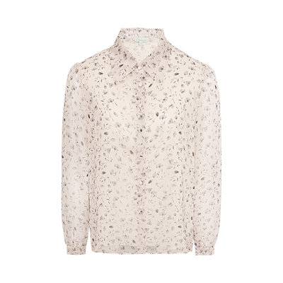 JESSIE通勤翻领印花衬衫秋季新款