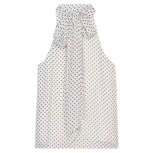 ZA外贸出口新品薄纱高定材质气质感围巾波点挂脖领上衣女5289046