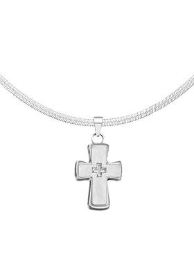 十字架吊坠首饰项链男款饰品毛衣链秋冬潮流钛钢不掉色可水洗配饰