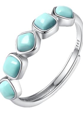 天然绿松石宝石戒指情绪稳定