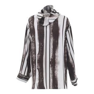 APOZi collection 东方诗人系列 新中式条纹印花休闲百搭高领衬衫