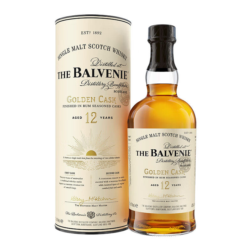 百富Balvenie12年黄金桶700ML苏格兰单一麦芽威士忌海外进口洋酒