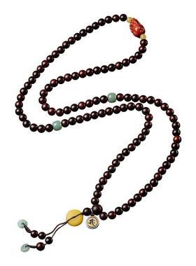 叶紫檀手串108颗佛珠老料正品