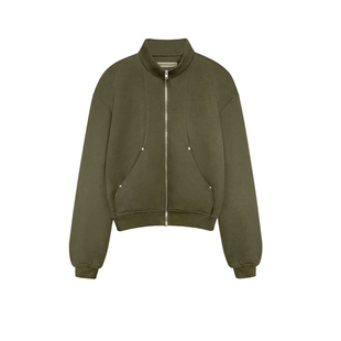 TRENDYWU 美式复古“格林”拼接加绒400克棉弯刀卫衣裤运动套装