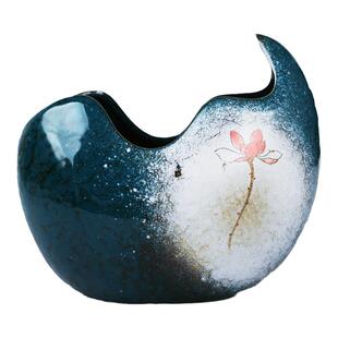 蝴蝶兰专用陶瓷花盆客厅文竹植物简约创意大号哥窑君子兰兰花盆器