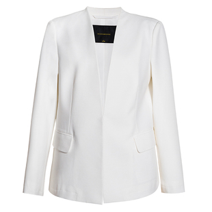 罗衣职业高级白色西装外套女秋正式场合干练通勤修身OL西服10987