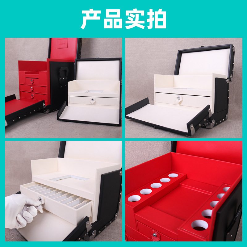 高档保健品皮盒定制手表首饰盒茶叶包装盒定做化妆品木盒礼盒收纳