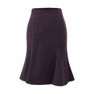 YoungGirlDay纯欲风温柔性感高腰显瘦荷叶边中长款包臀鱼尾半身裙