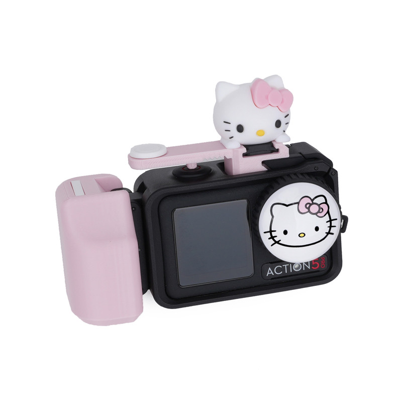 适用大疆DJI action4/5pro/5相机原厂兔笼手柄快门按键凯蒂猫配件