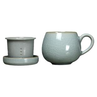 泡茶杯陶瓷杯子男水杯茶水分离带盖带过滤茶漏水杯办公室马克杯女