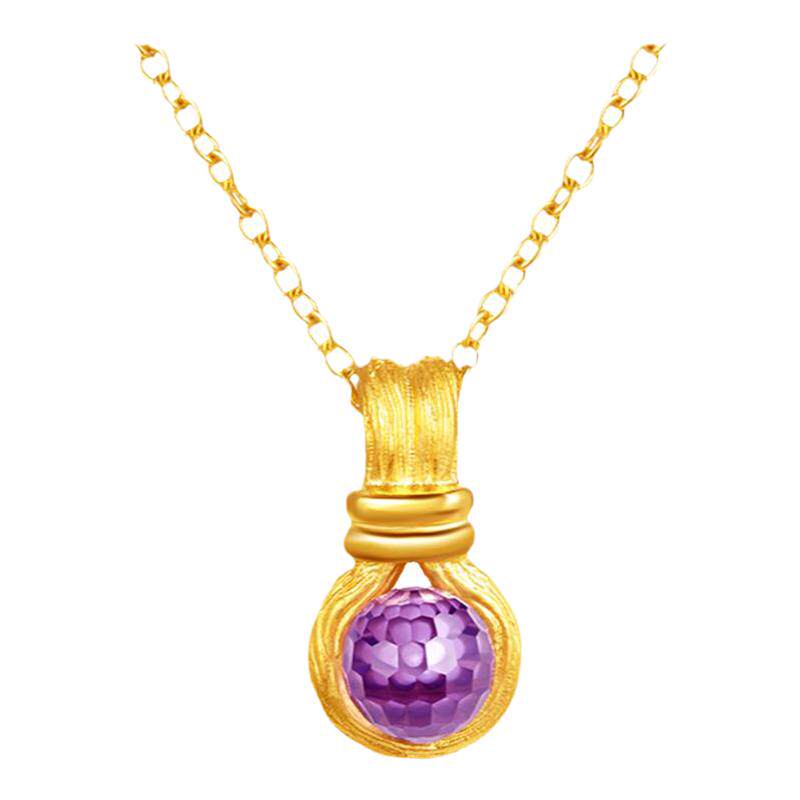 justgold镇金店黄金足金吊坠