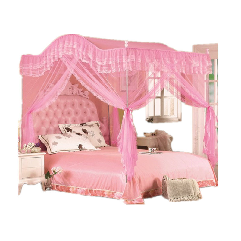 拱形蚊帐宫廷1.35方顶蚊帐加厚不锈钢1.5m1.8M三开门家用落地蚊帐