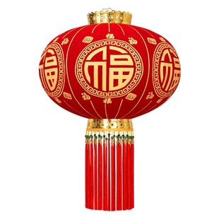 大红灯笼新款2026新年太阳能灯笼大门口一对阳台过年挂饰户外装饰