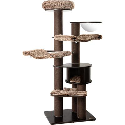 蜜罐猫爬架黑胡桃木色漆面