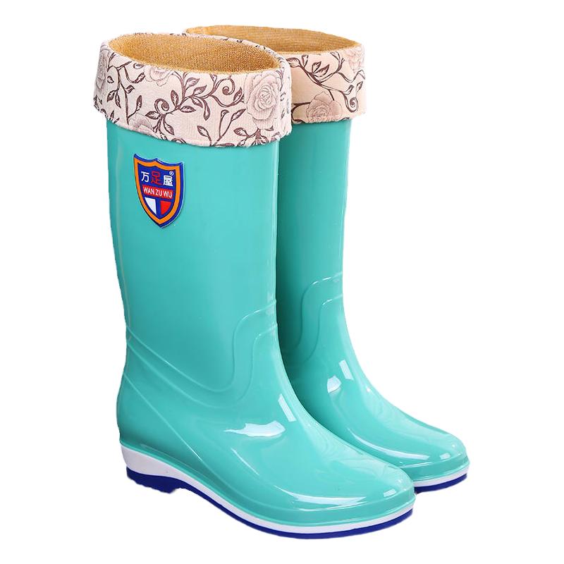 加绒棉雨鞋防滑冬季高筒女套鞋棉