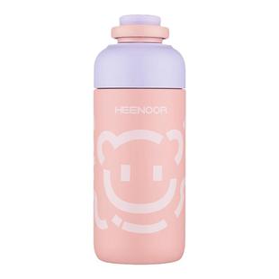 希诺儿童保温杯新款316L不锈钢大容量男女生可爱高颜值带吸管水杯