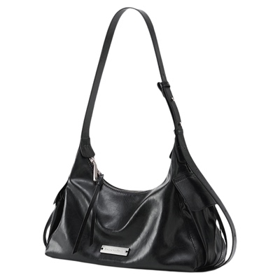 LIVEBOX真皮hobo包包大款黑色