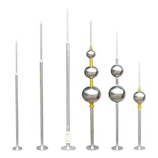 不锈钢避雷针屋顶室外防雷针接闪器别墅家用户外工业级支架热镀锌