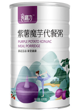 紫薯魔芋代餐粥营养速食饱腹