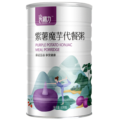 紫薯魔芋代餐粥营养速食饱腹