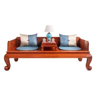 红木家具缅甸花梨木罗汉床全实木单人床客厅贵妃榻大果紫檀沙发床