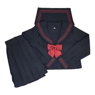 青月社基础款赤三本暗黑风水手服日系JK制服原创学院风中间服套装