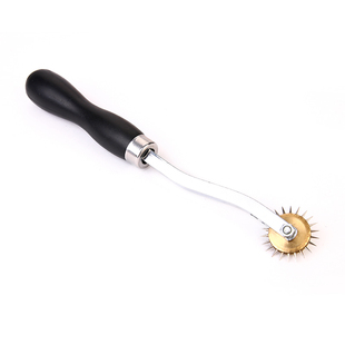 皮革划线轮间距轮描线器制版尖齿轮手工diy拼布压线轮裁缝打版