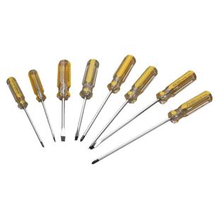 鹰之印工具 透明一字彩条螺丝批 带磁性螺丝刀 改锥起子