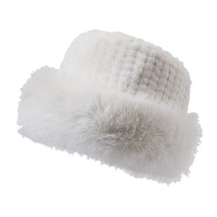 东北哈尔滨旅游防寒帽子毛绒帽加厚显脸小加绒盆帽保暖渔夫帽子冬